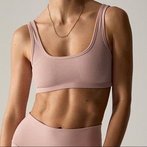 Aritzia TNA Mini Bra Top in Mauve Mousse Pink - SP